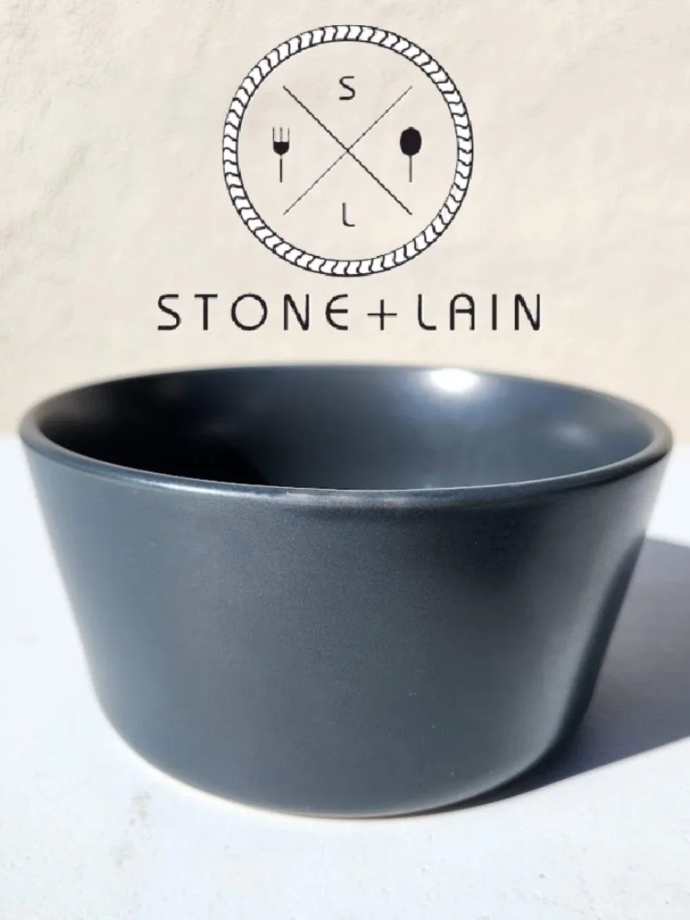 NEW Stone Lain Stoneware Round Bowl Dinnerware Gray Replacement Matte Minimalist